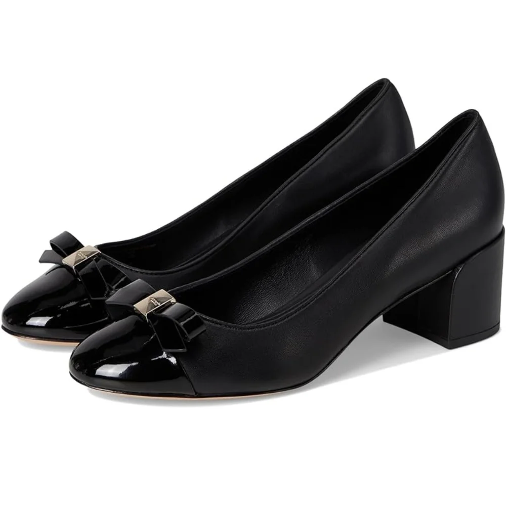 NEW Kate Spade Black Deco Bow Ballet Pumps - Picture 1 of 13